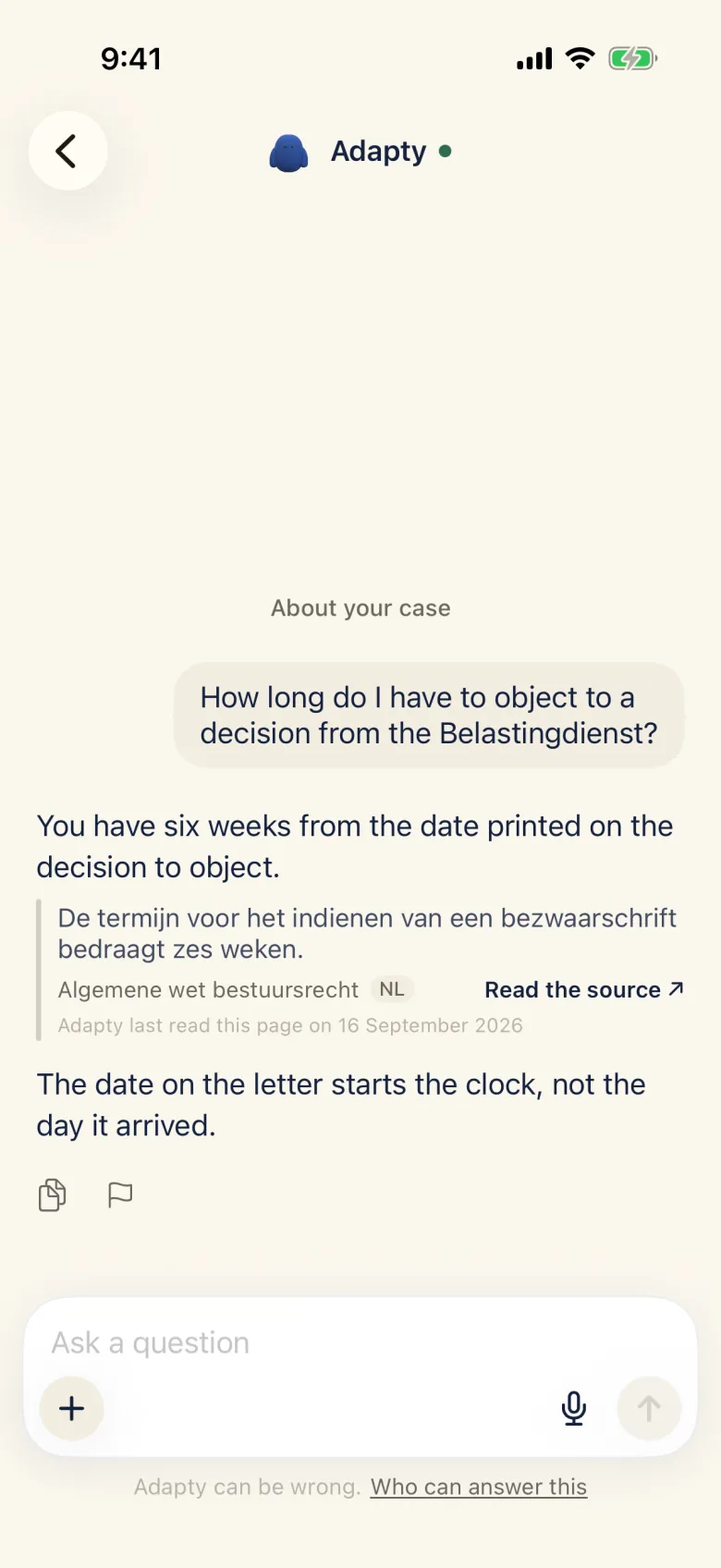Answers from official sources